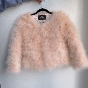 Ostrich feather padded jacket